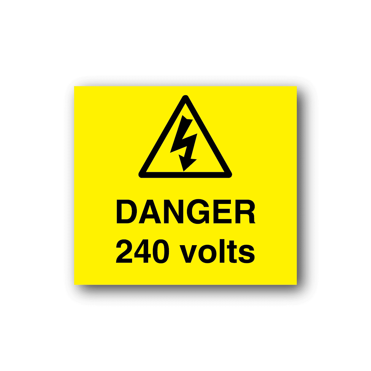 Image of Danger 240 Volts Rectangle Sticker