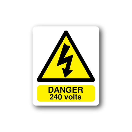 Image of Danger 240 Volts Sticker