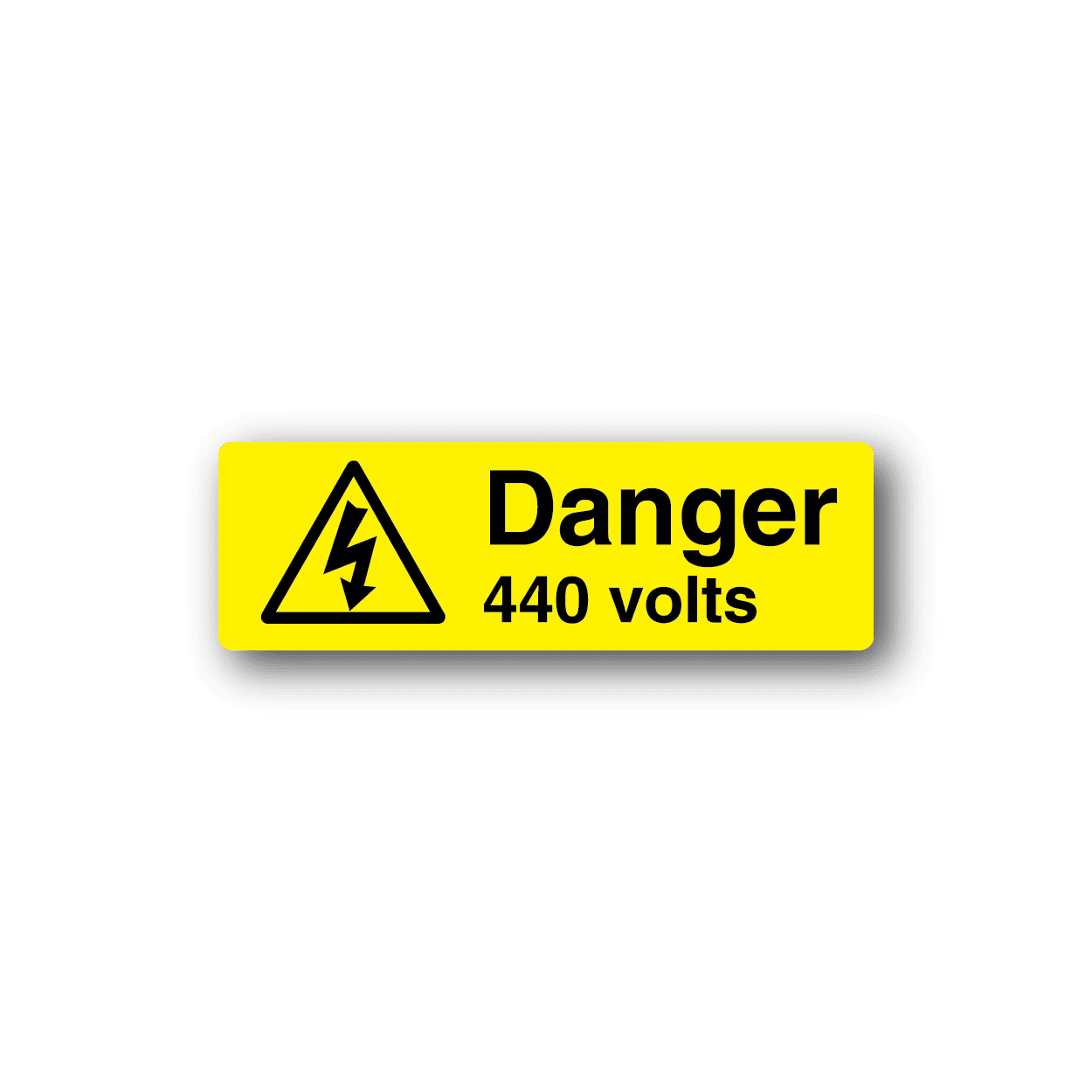 Image of Danger 440 Volts Rectangle Sticker