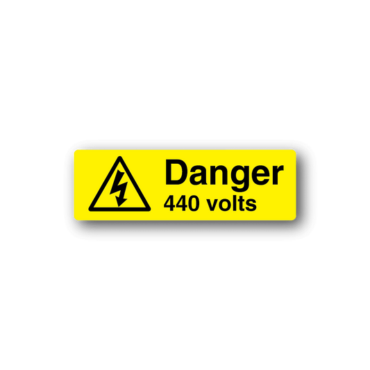 Image of Danger 440 Volts Rectangle Sticker