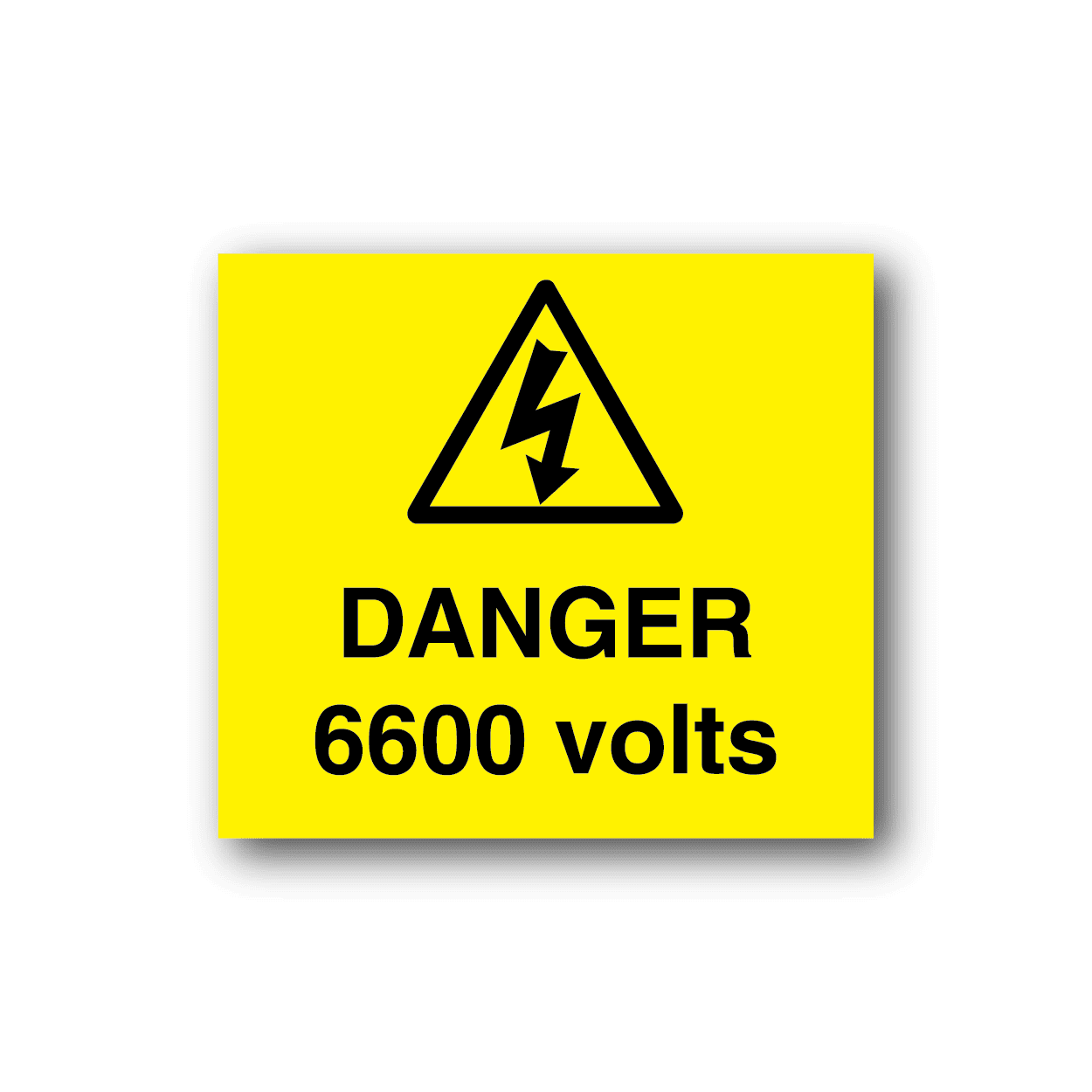 Image of Danger 6600 Volts Sticker