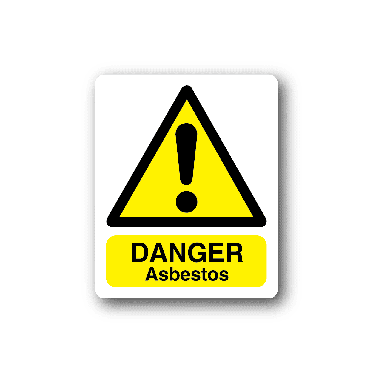 Image of Danger Asbestos Rectangle Sticker