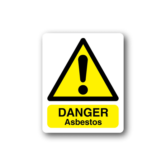 Image of Danger Asbestos Rectangle Sticker