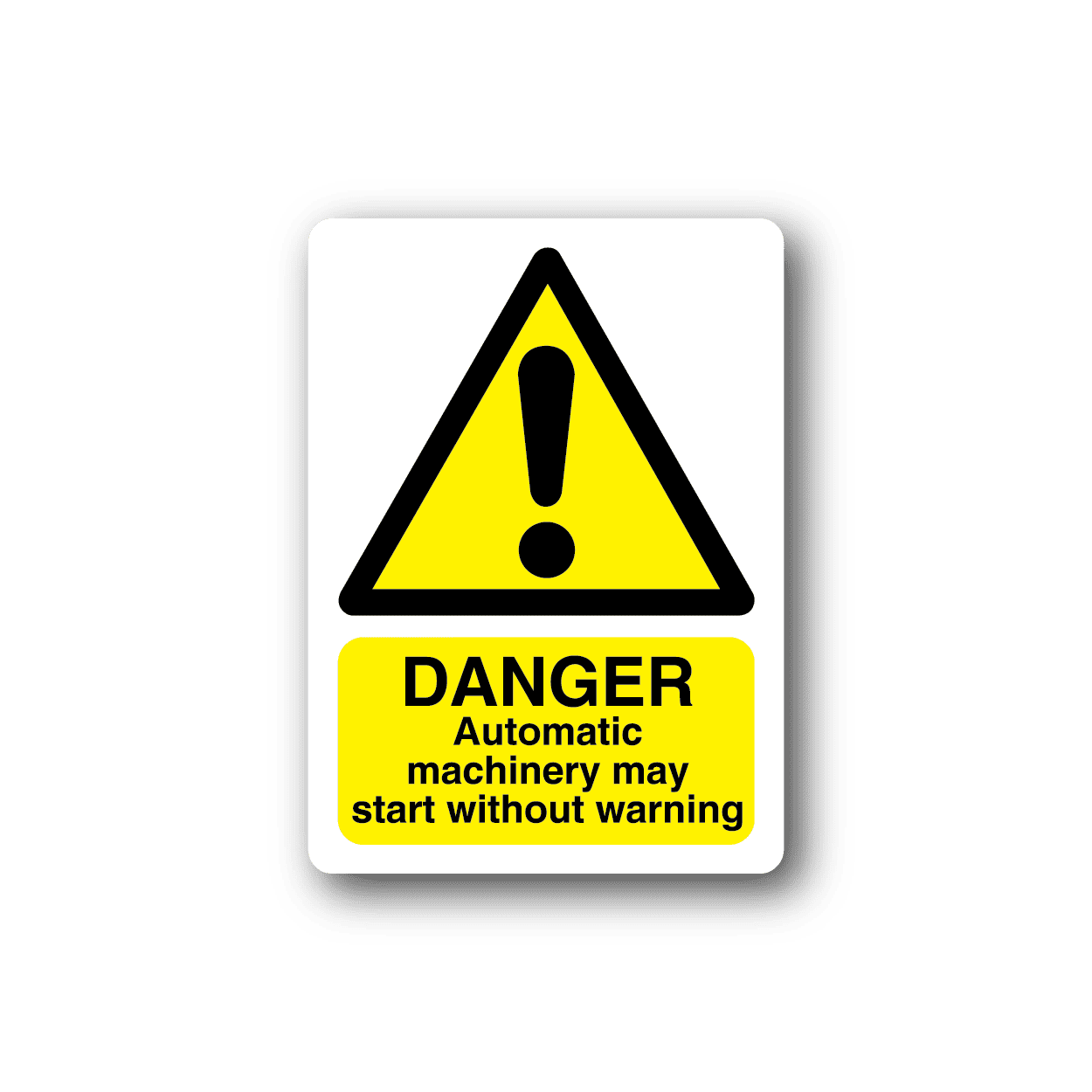 Image of Danger Automatic Machinery Sticker