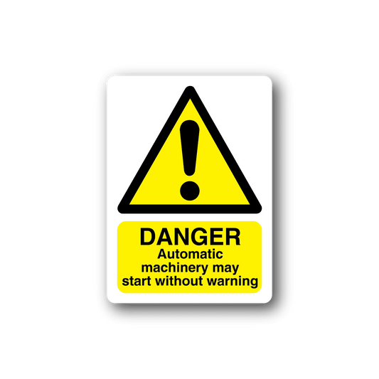 Image of Danger Automatic Machinery Sticker