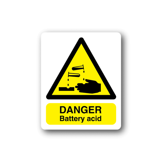 Image of Danger Battery Acid Sticker