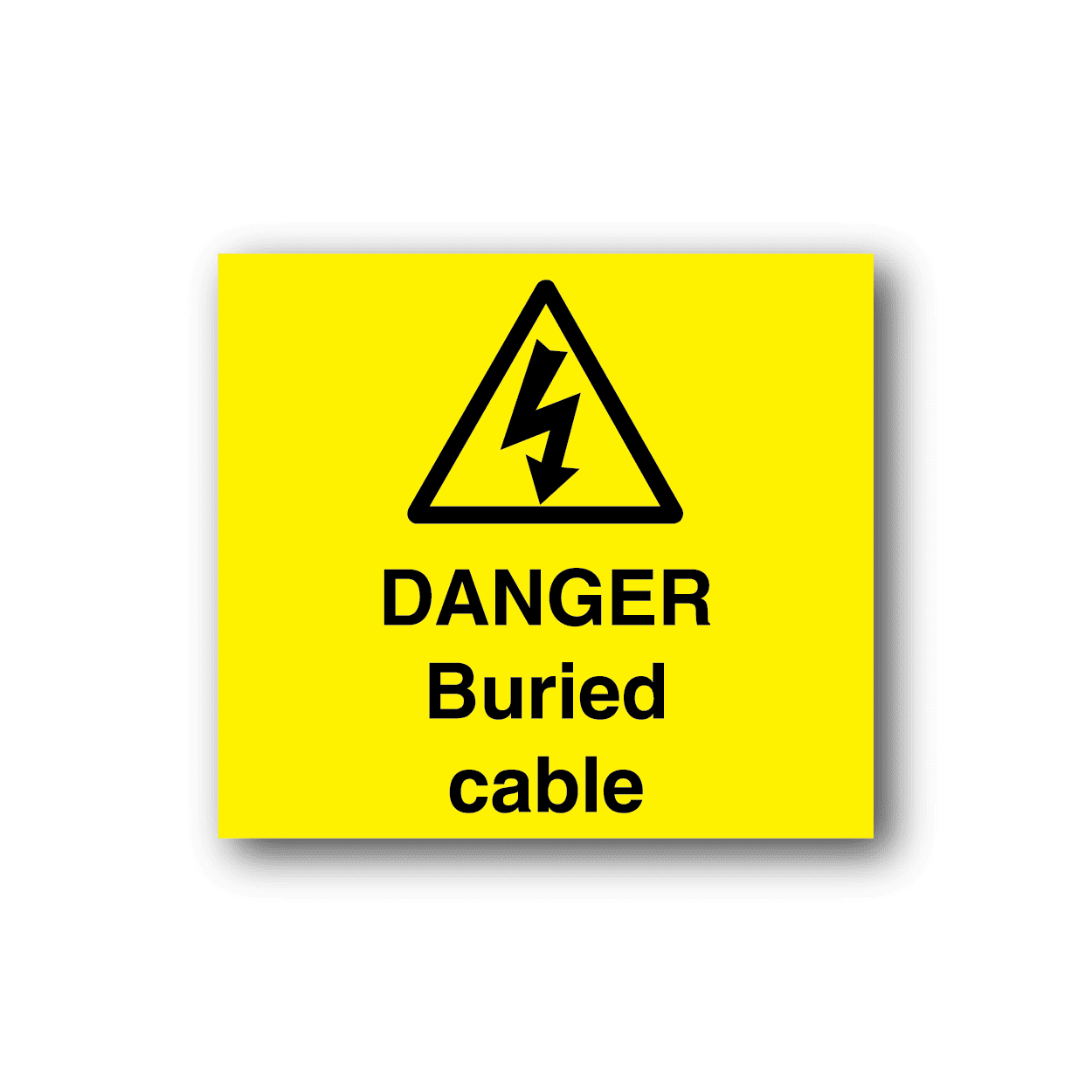 Image of Danger Buried Cable Sticker