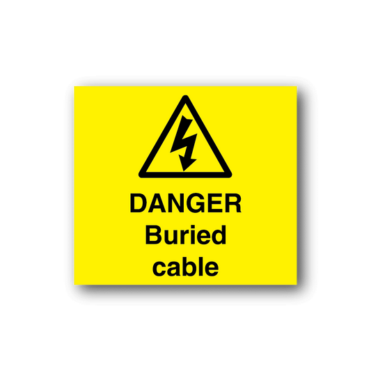 Image of Danger Buried Cable Sticker