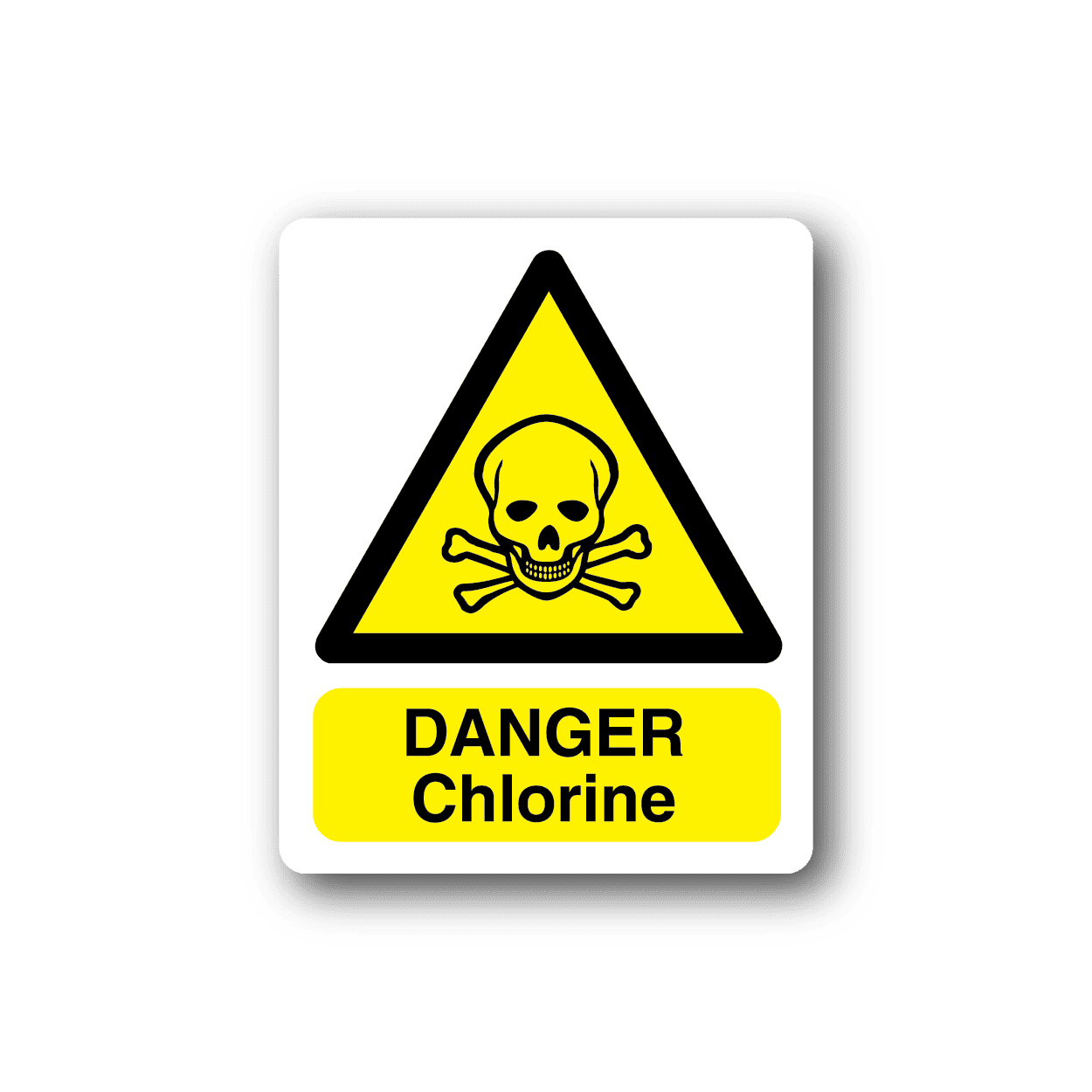 Image of Danger Chlorine Sticker