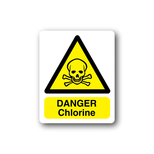 Image of Danger Chlorine Sticker