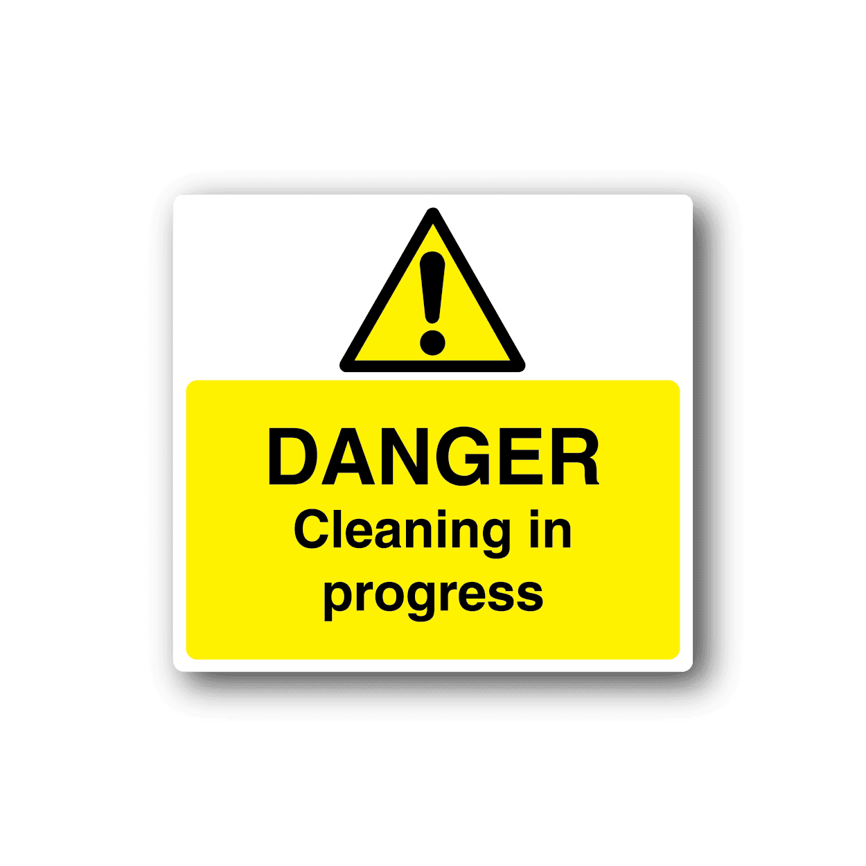 Image of Danger Cleaning In Progress Sticker