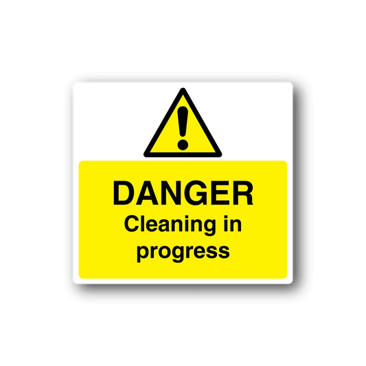 Image of Danger Cleaning In Progress Sticker