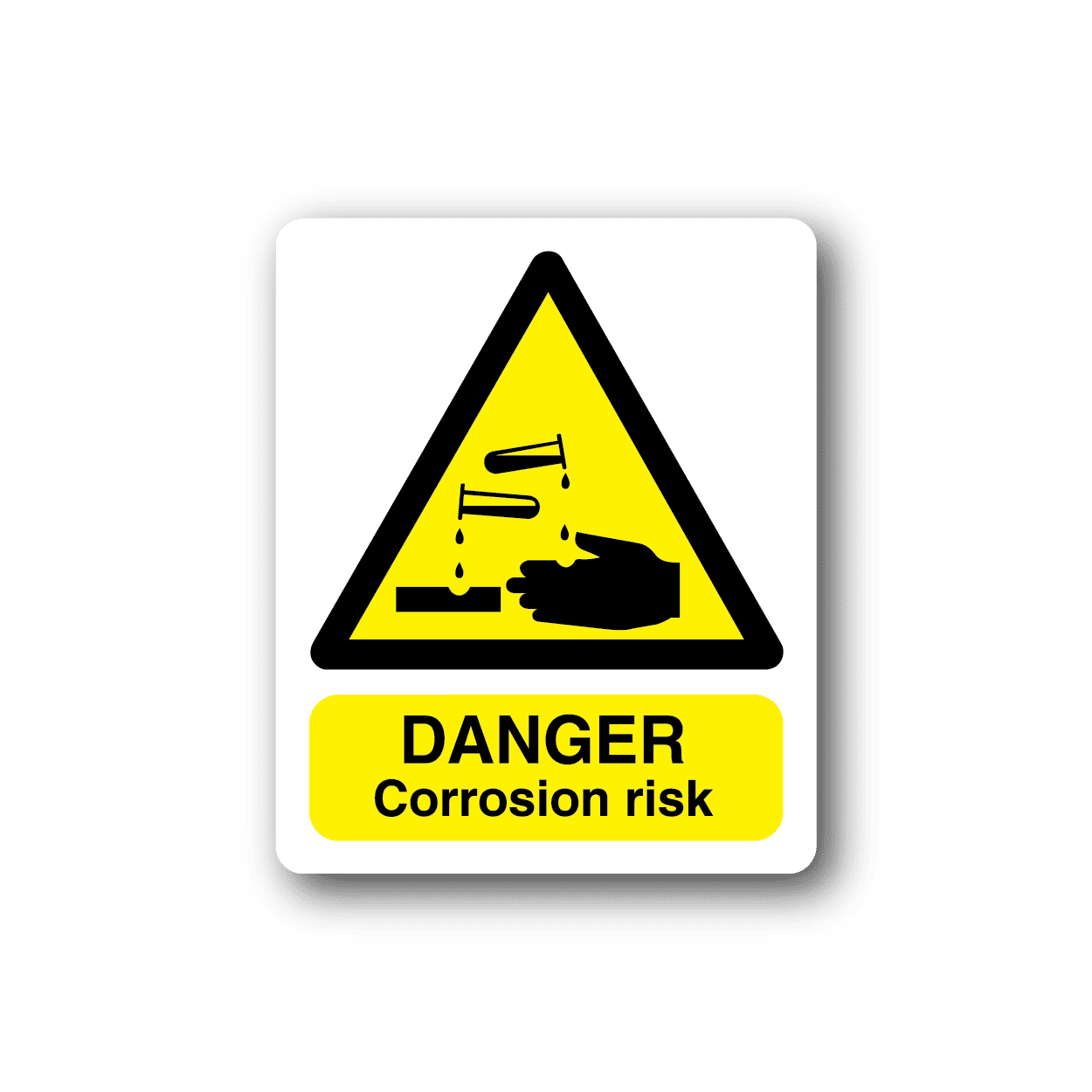 Image of Danger Corrosion Risk Sticker