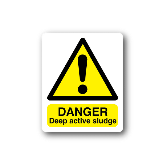 Image of Danger Deep Active Sludge Rectangle Sticker