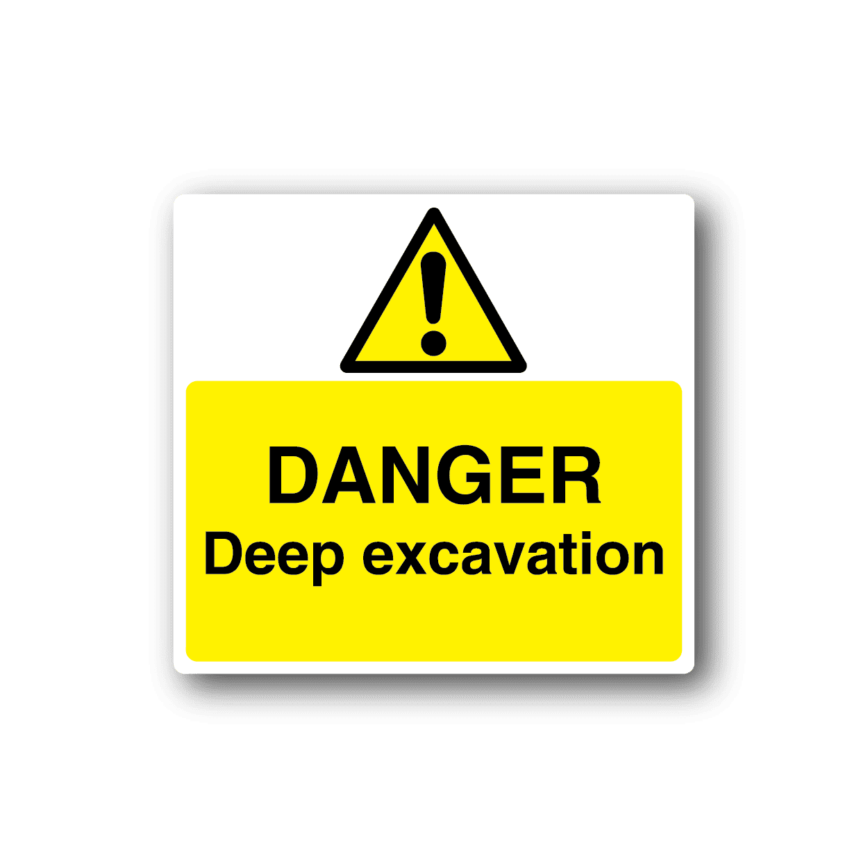 Image of Danger Deep Excavation Sticker