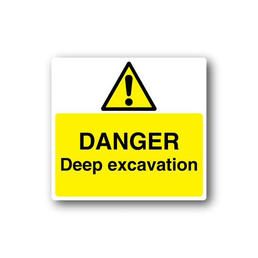 Image of Danger Deep Excavation Sticker