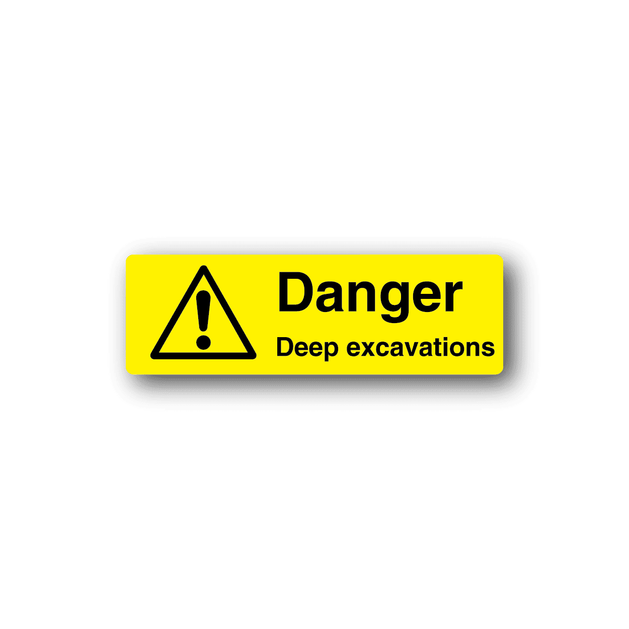 Image of Danger Deep Excavations Rectangle Sticker