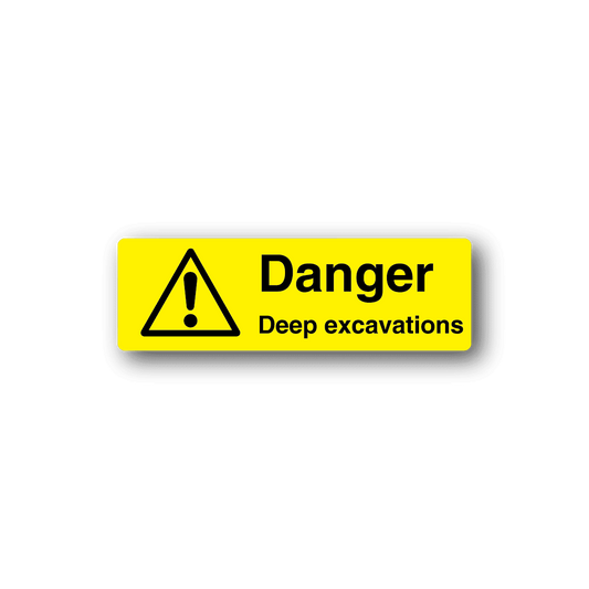 Image of Danger Deep Excavations Rectangle Sticker