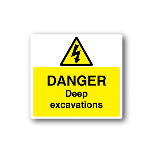 Image of Danger Deep Excavations Sticker