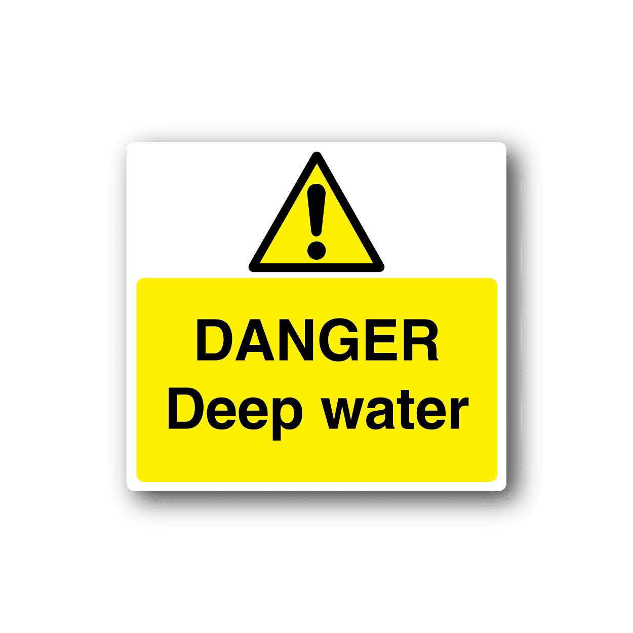 Image of Danger Deep Water Sticker