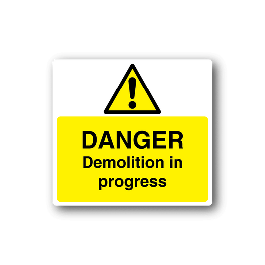 Image of Danger Demolition In Progress Sticker