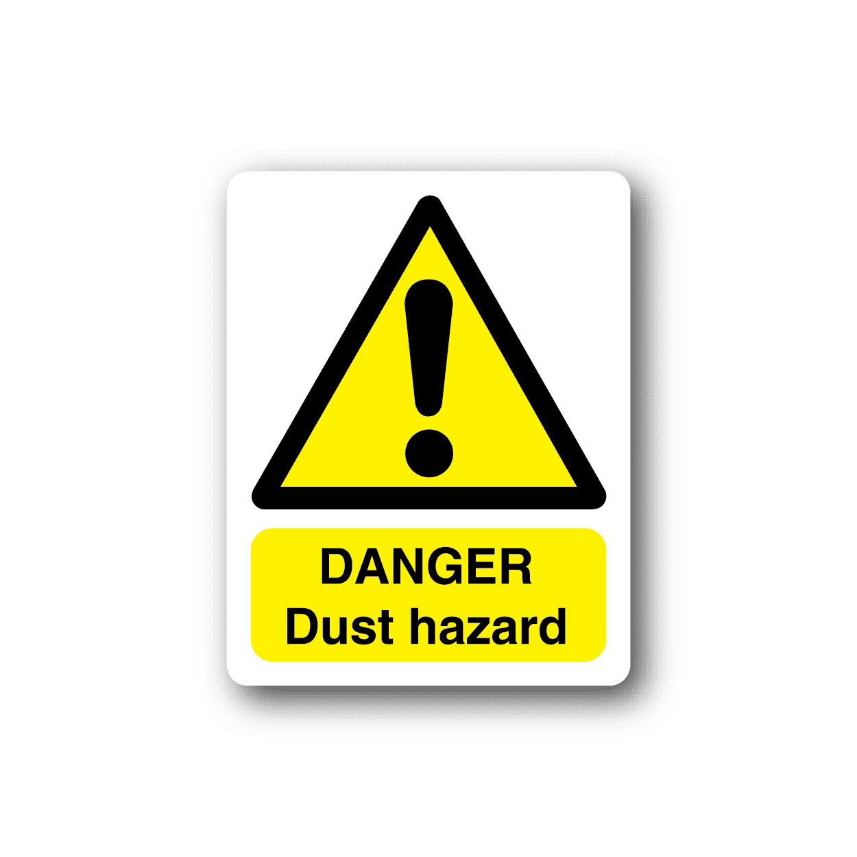 Image of Danger Dust Hazard Sticker