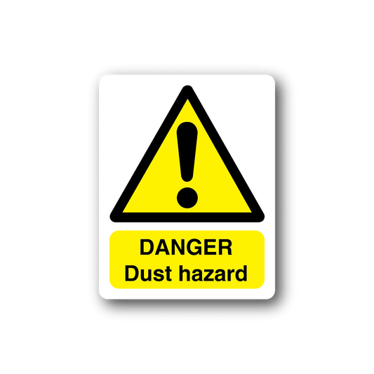 Image of Danger Dust Hazard Sticker