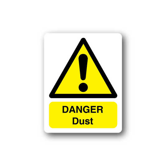 Image of Danger Dust Sign Sticker