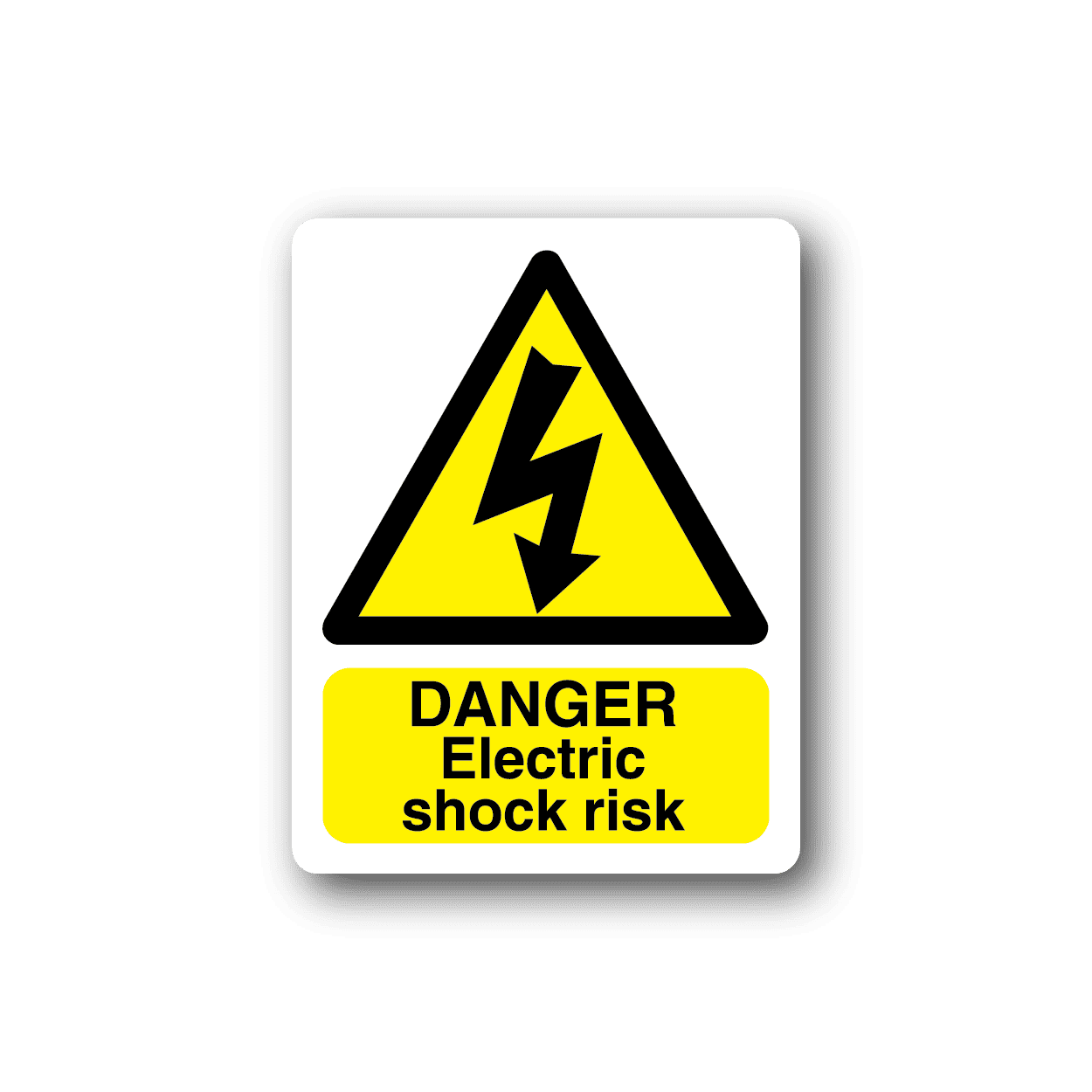 Image of Danger Electric Shock Risk Sticker