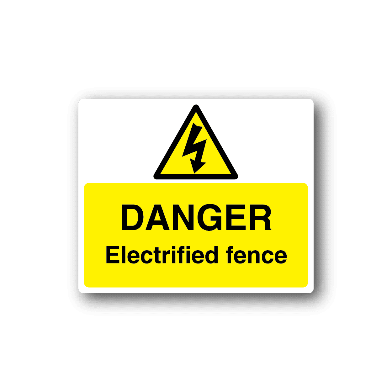 Image of Danger Electrified Fence Sticker