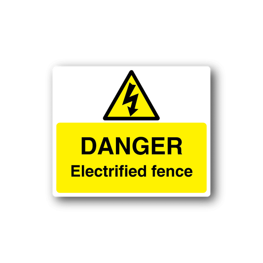 Image of Danger Electrified Fence Sticker