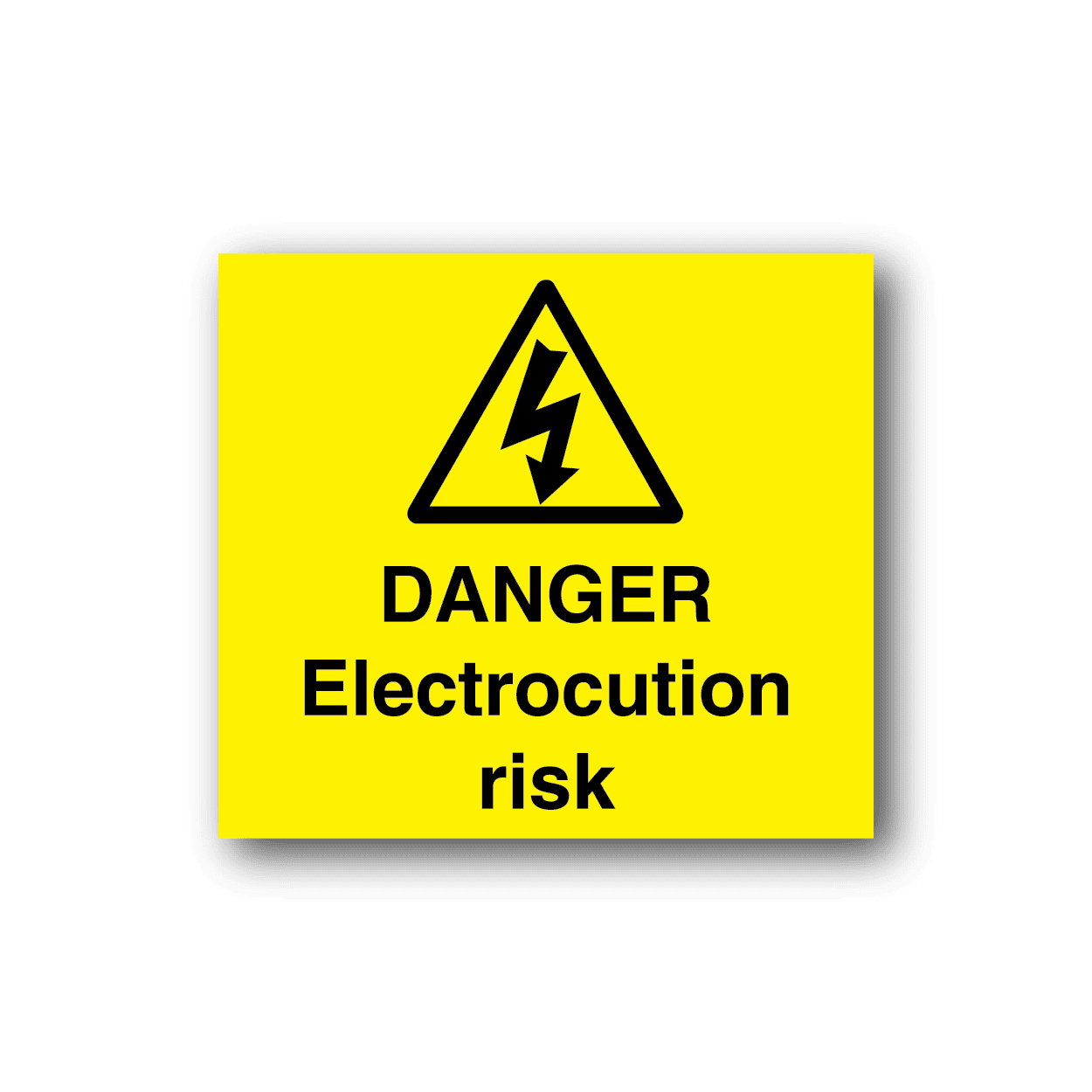 Image of Danger Electrocution Risk Sticker