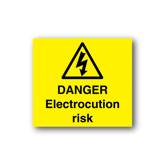 Image of Danger Electrocution Risk Sticker