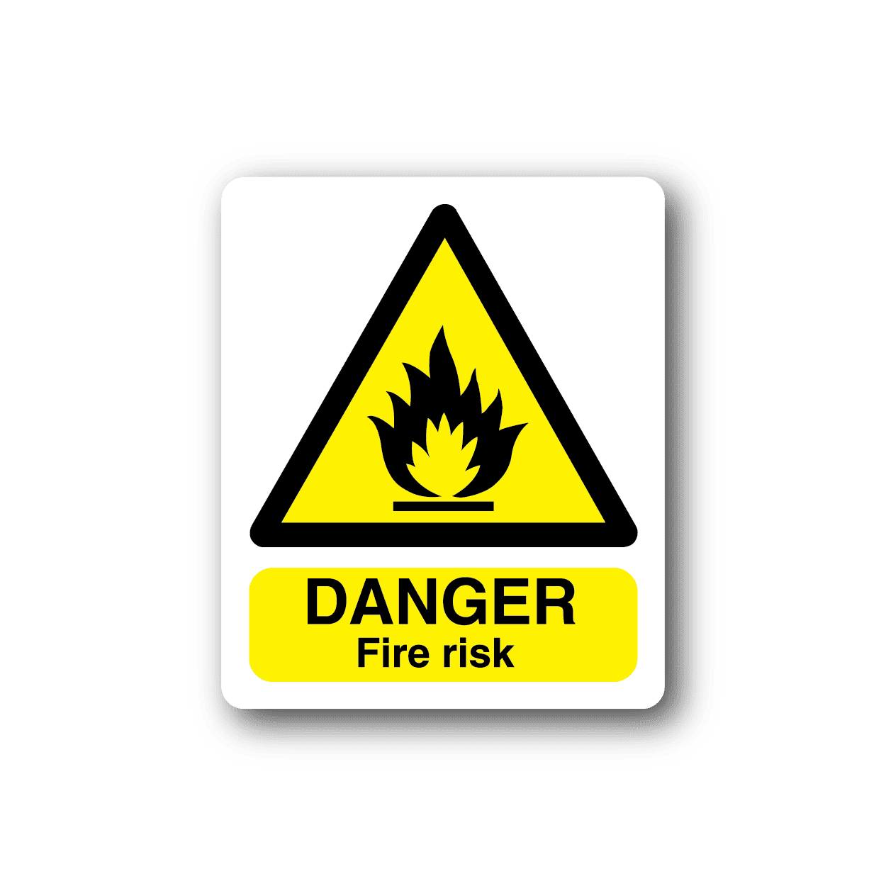 Image of Danger Fire Risk Sticker