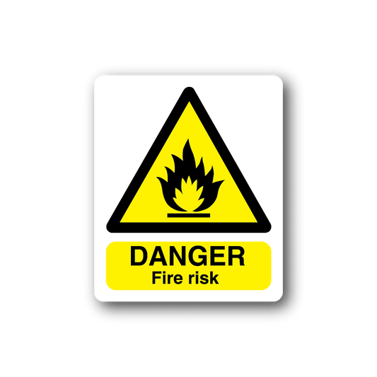 Image of Danger Fire Risk Sticker