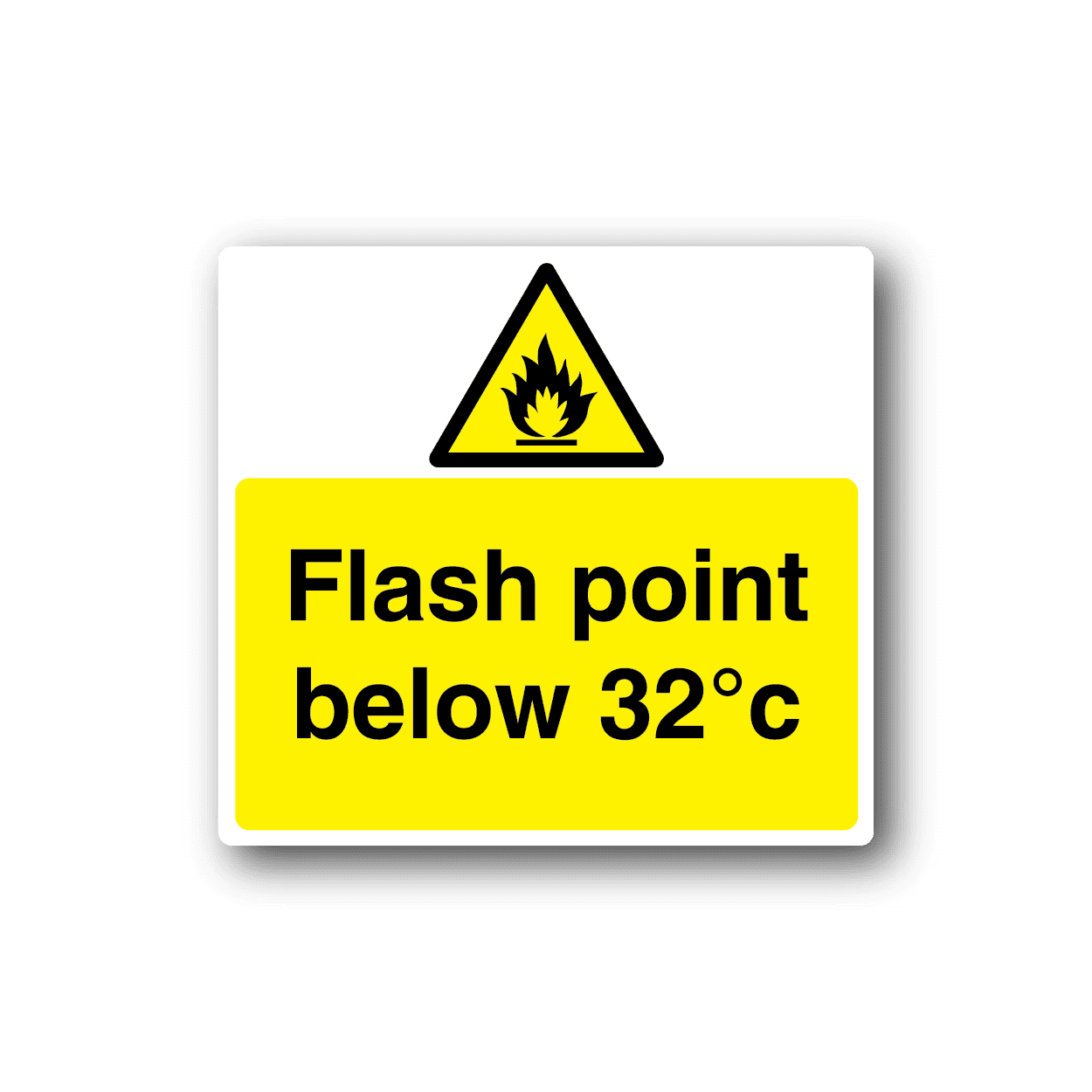 Image of Danger Flash Point below 32 Sticker