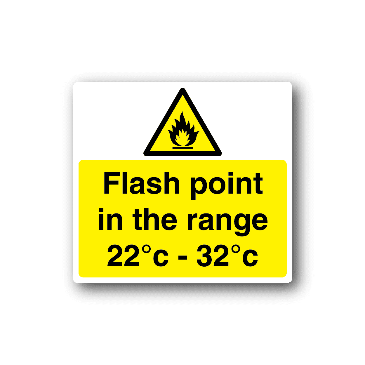 Image of Danger Flash Point In the Range Sticker