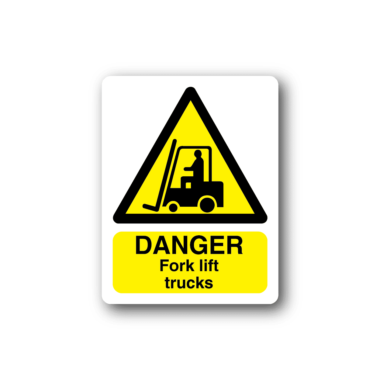 Image of Danger Fork Lift Trucks Sticker