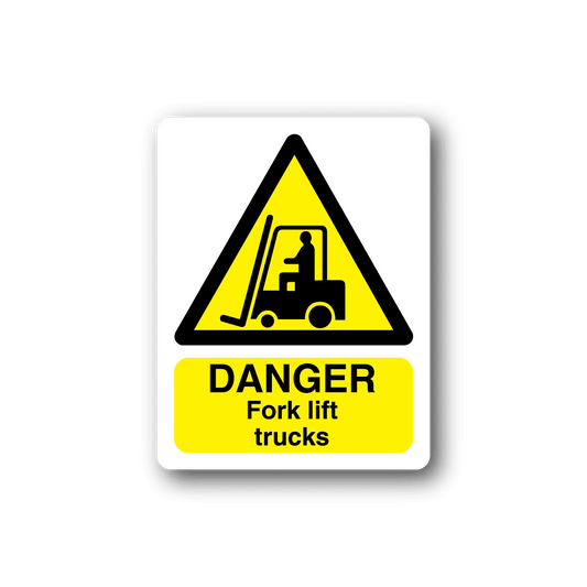 Image of Danger Fork Lift Trucks Sticker