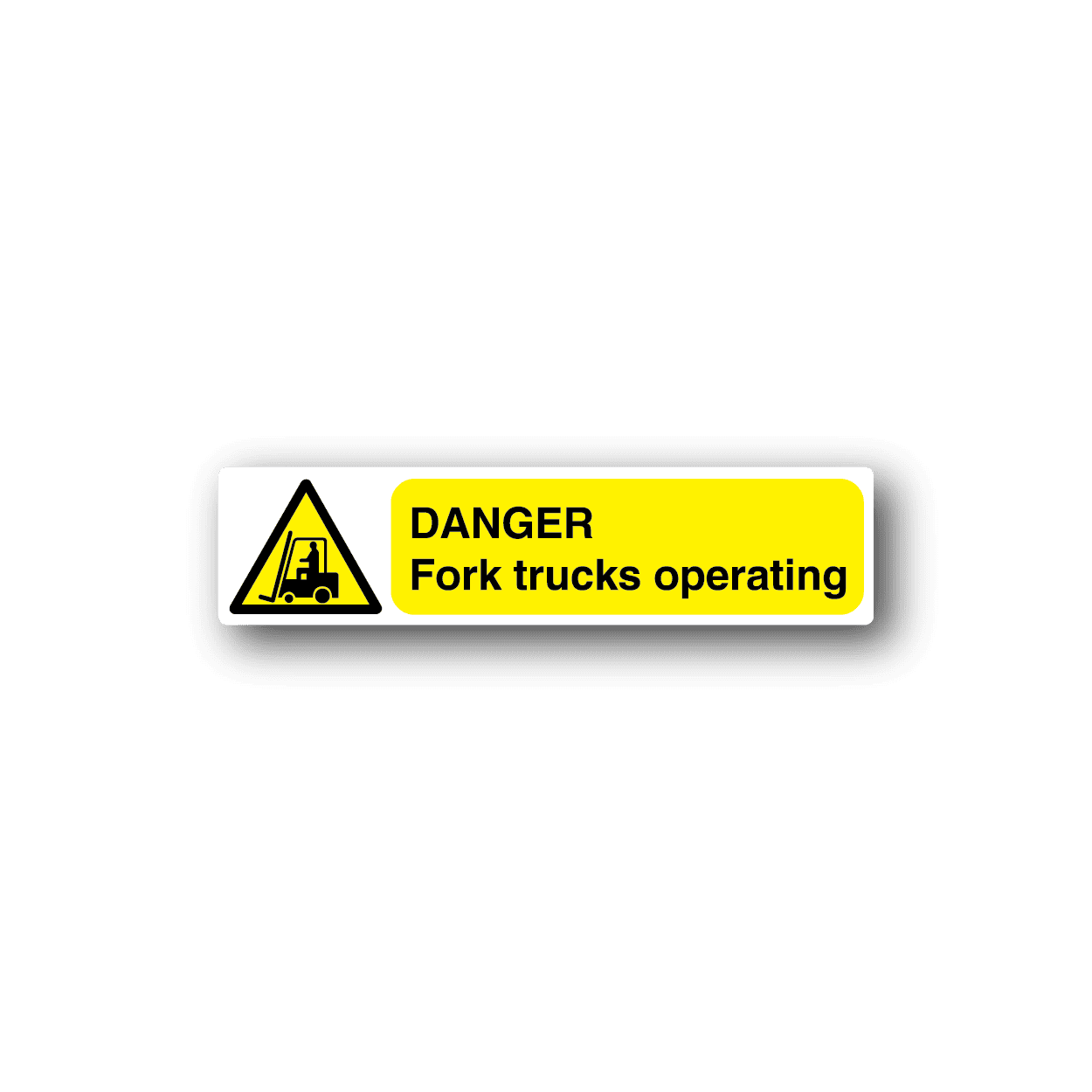 Image of Danger Fork Trucks Operating Sticker