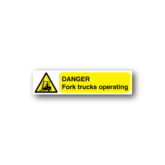 Image of Danger Fork Trucks Operating Sticker