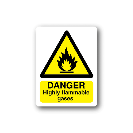 Image of Danger Highly Flammable Gases Sticker