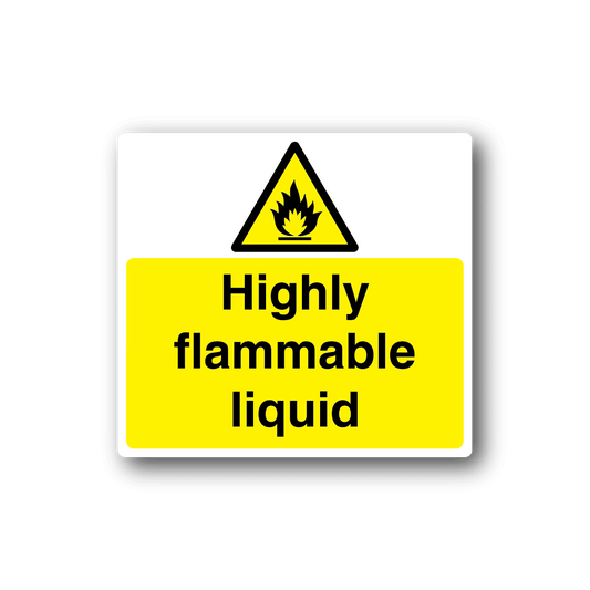 Image of Danger Highly Flammable Liquid Sticker