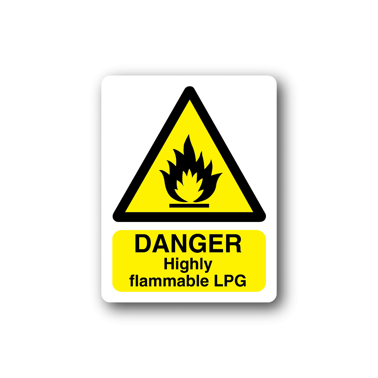 Image of Danger Highly Flammable LPG Rectangle Sticker