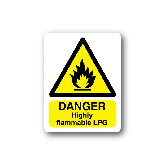 Image of Danger Highly Flammable LPG Rectangle Sticker