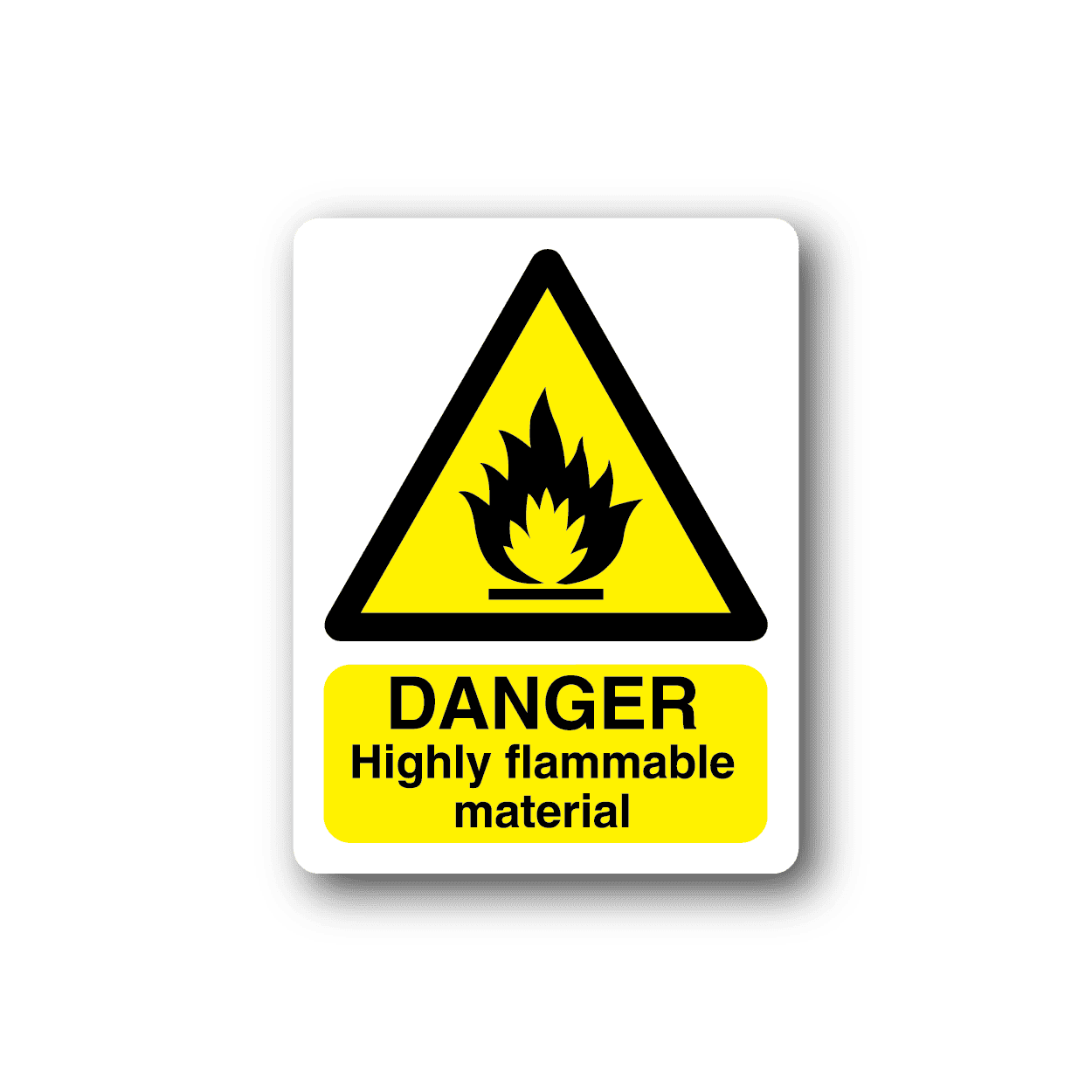 Image of Danger Highly Flammable Material Sticker