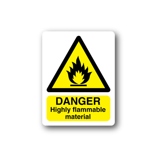 Image of Danger Highly Flammable Material Sticker