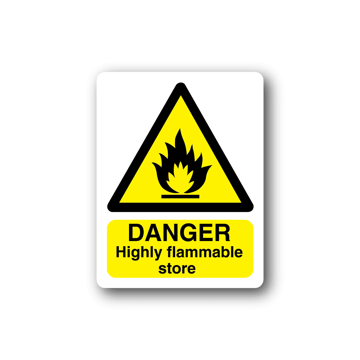 Image of Danger Highly Flammable Store Rectangle Sticker