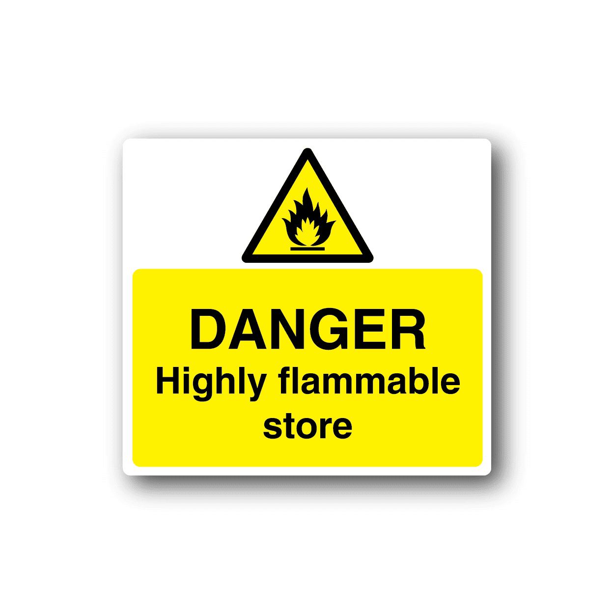 Image of Danger Highly Flammable Store Sticker