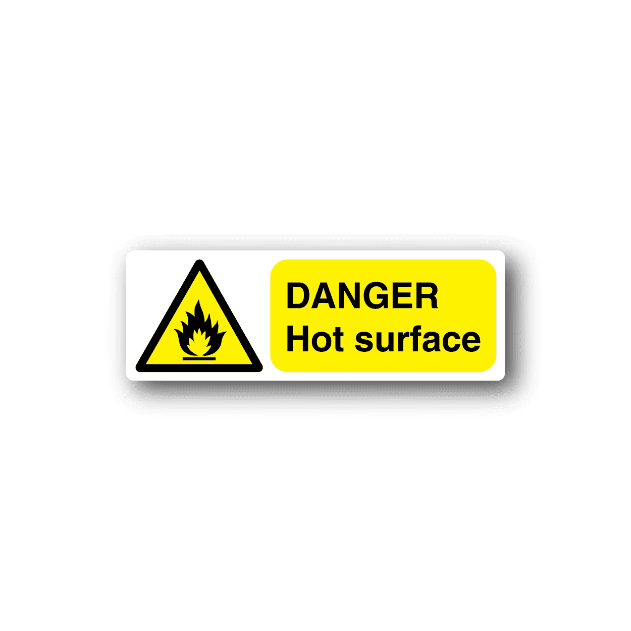 Image of Danger Hot Surface Rectangle Sticker